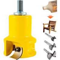 VEVOR Tenon Cutter, 1.5" / 38 mm Diameter, with Dual Curved Blades & Button Screws Home Master Kit, Premium Aluminum & Steel Log Furniture Cutter, Commercial Woodworking Tool for Home Beginner DIY