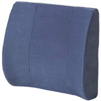 Essential Medical Supply Molded Lumbar Cushion with Elastic Positioning Strap in Navy, 1 Count (Pack of 1)
