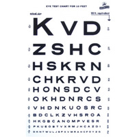 EYE TEST CHART SNELLEN 10 GRAFCO    14"x9"