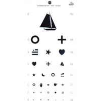 EYE TEST CHART KINDRGRTN 20 GRAFCO   22"x11"