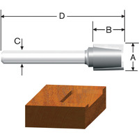 ROUTER BIT 1/2" MORTISE (Pack of 1)