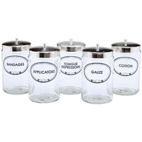 SUNDRY JAR GLS W/CVR BANDAGE GRAFCO