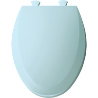 Bemis Round Enameled Wood Toilet Seat, Dresden Blue