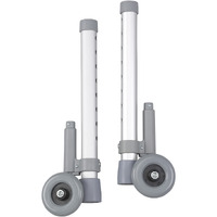 Drive Medical Rear Glide Walker Brakes with 3" Wheel Option, Gray