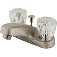 Kingston Brass KB168 4 in. Centerset Bathroom Faucet, Brushed Nickel