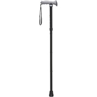 Adjustable Lightweight Folding Cane with Gel Hand Grip, Black