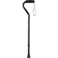 Drive Medical Foam Grip Offset Handle Walking Cane, Silver