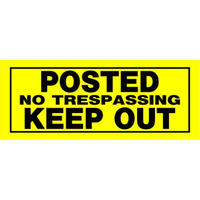 5028888 SIGN NO TRESPSS 6X15"" Hillman English Yellow No Trespassing Sign 6 in. H X 15 in. W (Pack of 6)