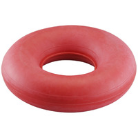 NOVA Inflatable Donut Cushion, Easy to Inflate and Deflate Seat Cushion, Durable Rubber and Easy to Clean Red 15 Inch Diameter
