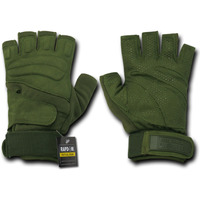 Lightweight Half Finger Glove, Olive, M