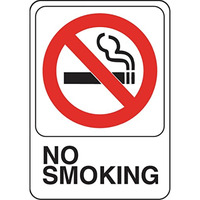 5028877 SIGN NO SMOKING 5X7"" Hillman English White No Smoking Sign 5 in. H X 7 in. W (Pack of 6)