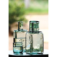 BEDSIDE WATER CARAFE AND DRINKING GLASS