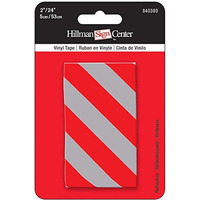5028116 SAFETY TAPE RED/WHT 24"" Hillman 2 in. W X 24 in. L Red/White Reflective Safety Tape (Pack of 5)