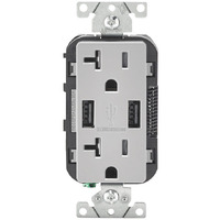 USB OUTLET 20AMP GRAY (Pack of 1)