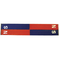 School Specialty Science Painted Steel Bar Magnets - Red and Blue