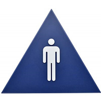 5029024 PLAQUE RSTRM MEN SYM 12"" Hillman English Blue Restroom Plaque 12 in. H X 10 in. W (Pack of 6)
