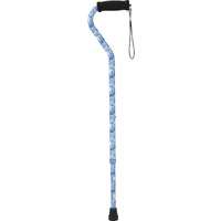 Drive Medical Foam Grip Walking Cane with Offset Handle, Swirl