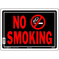 5028856 SIGN NO SMOKING 10X14"" Hillman English Black No Smoking Sign 10 in. H X 14 in. W (Pack of 6)