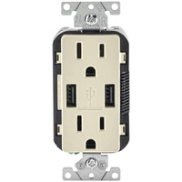 USB CHRARGR W/RECEPT LA (Pack of 1)
