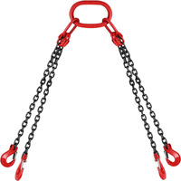 VEVOR 5Ft Chain Sling 5/16 Inch X 5 Ft Engine Lift Chain G80 Alloy Steel Engine Chain Hoist Lifts 3 Ton with 4 Leg Grab Hooks