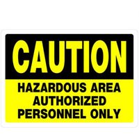 5028915 SIGN CAUTION HZRD 10X14"" Hillman English White Caution Sign 10 in. H X 14 in. W (Pack of 6)