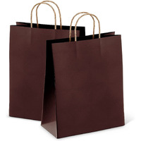coffee Shopping Bags 8 x 475 x 105 Pack of 25 coffee Paper Bags with Handles Bulk 150 gSM coffee gift Bags Bulk Natural Kraft Bags with Handles gift Bags Large Kraft Paper Bags(D0102HIXXg7)