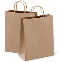 Brown Shopping Bags 525 x 375 x 8 Pack of 50 Brown Paper Bags with Handles Bulk 150 gSM Brown gift Bags with Handles Bulk Brown Bags with Handles Bulk Brown Kraft Bags with Handles(D0102HIXXZA)