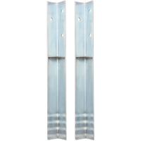 vidaXL L-shaped Ground Anchors 2 pcs Galvanized Steel 2"x2"x19.7"