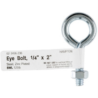 BOLT EYE W/NUT 1/4""X2"" (Pack of 10)