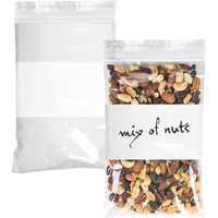 Pack of 100 Zipper Bags with Write On Block 5 x 8 clear White Block Poly Bags 5x8 for Packing Storing Thickness 4 Mil Plastic Bags for Industrial Food Service Health Needs Wholesale Price(D0102HIXKZY)