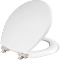 TOILET SEAT RND WOOD WH (Pack of 1)