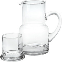 4 X 6 X 7 Clear Glass 2 Pc Glass Bedside Or Desktop Carafe Set  10 Oz