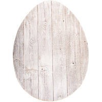 18" Rustic Farmhouse White Wash Wood Large Egg