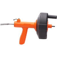 VEVOR Drain Auger 25Ft, Plumbing Snake Auto Feed, Plumbers Snake with Drill Attachment, Pipe Snake Drain Clog Remover for Kitchen Bathroom Shower Sink with Protective Hose and Gloves