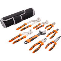 VEVOR 8-Piece Pliers Set, High Carbon Steel, 12"/10"/8" Groove Joint Pliers, 8" Linesman's Pliers, 6" Slip Joint Pliers, 8" Long Nose Pliers, 6" Diagonal Cutter, 10" Adjustable Wrench, and Tool Bag