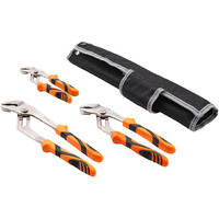 VEVOR 3-Piece Groove Joint Pliers Set, 12/10/8 inch, Heat-Treated High Carbon Steel Water Pump Pliers, Button Quick Adjustable Pliers for Home Repair, Gripping, Nuts, Bolts, Pipes, Fittings