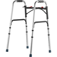 VEVOR Folding Walker Aluminum Mobility Walker Aid with Adjustable Height 350LBS