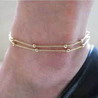 Happy Ending Anklets in Silver and Gold(D0102HEY9I7.)