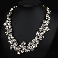 Hello Gorgeous! Diamond Crystal Statement Necklace(D0102HEYS67.)