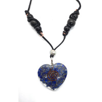 EMF 5g Shielding Orgone Heart calming Necklace with Shungite & Black Tourmaline(D0102HXUE6P)