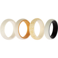 Silicone Wedding 2Layer Ring Set - Bride by ROQ for Women - 4 x 5 mm Ring