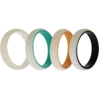 Silicone Wedding 2Layer Ring Set - Bride by ROQ for Women - 4 x 10 mm Ring