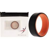 Silicone Wedding 2Layer Beveled 8mm Ring - Orange-Black by ROQ for Men - 10 mm Ring
