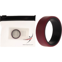 Silicone Wedding 2Layer Beveled 8mm Ring - Bordeaux by ROQ for Men - 8 mm Ring