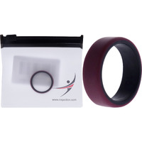 Silicone Wedding 2Layer Beveled 8mm Ring - Bordeaux by ROQ for Men - 10 mm Ring