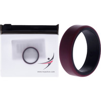 Silicone Wedding 2Layer Beveled 8mm Ring - Bordeaux by ROQ for Men - 11 mm Ring