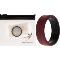 Silicone Wedding 2Layer Beveled 8mm Ring - Bordeaux by ROQ for Men - 12 mm Ring