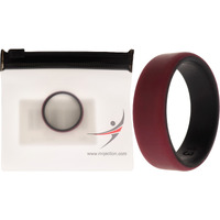 Silicone Wedding 2Layer Beveled 8mm Ring - Bordeaux by ROQ for Men - 13 mm Ring