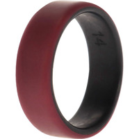 Silicone Wedding 2Layer Beveled 8mm Ring - Bordeaux by ROQ for Men - 14 mm Ring