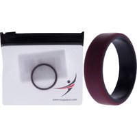 Silicone Wedding 2Layer Beveled 8mm Ring - Bordeaux by ROQ for Men - 16 mm Ring